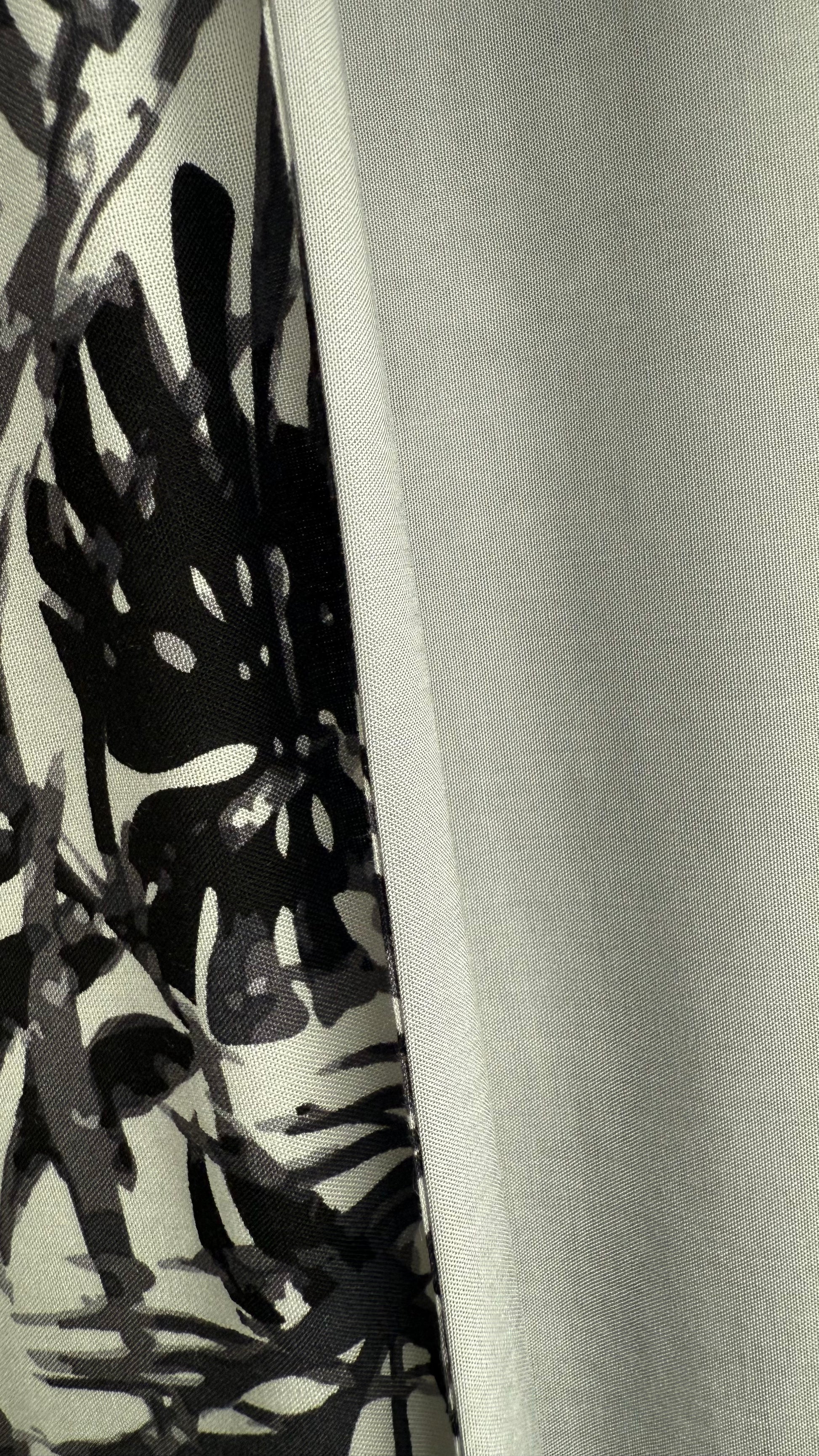 Grey Print Cotton Reversible Abaya - SOLD