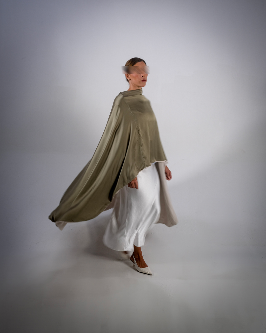 Olive Silky Satin Reversible Abaya - SOLD