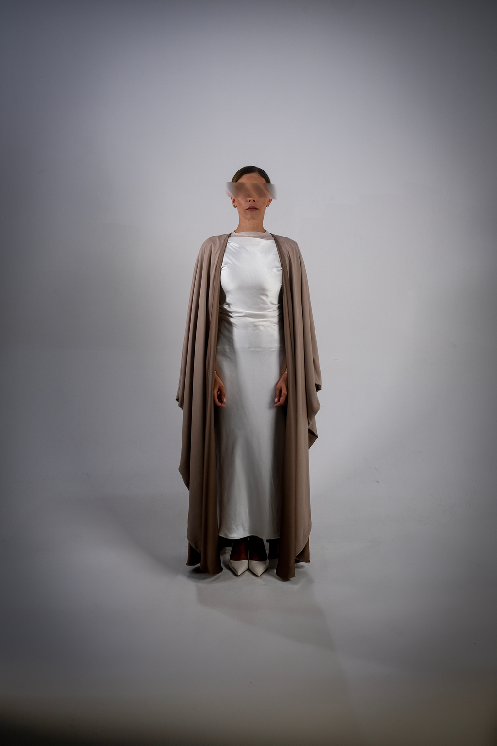 Mocha Silky Satin Reversible Abaya