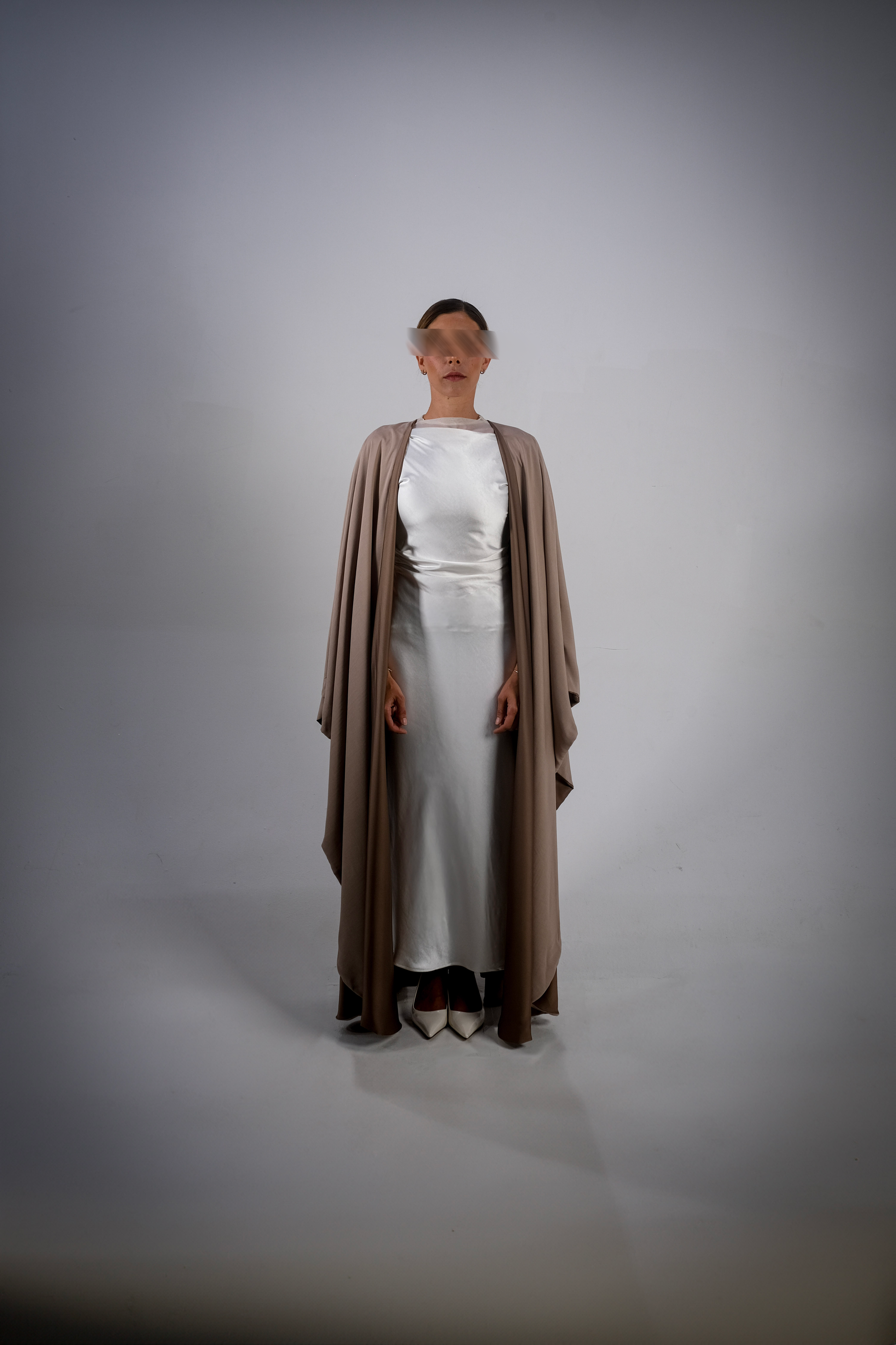 Mocha Silky Satin Reversible Abaya
