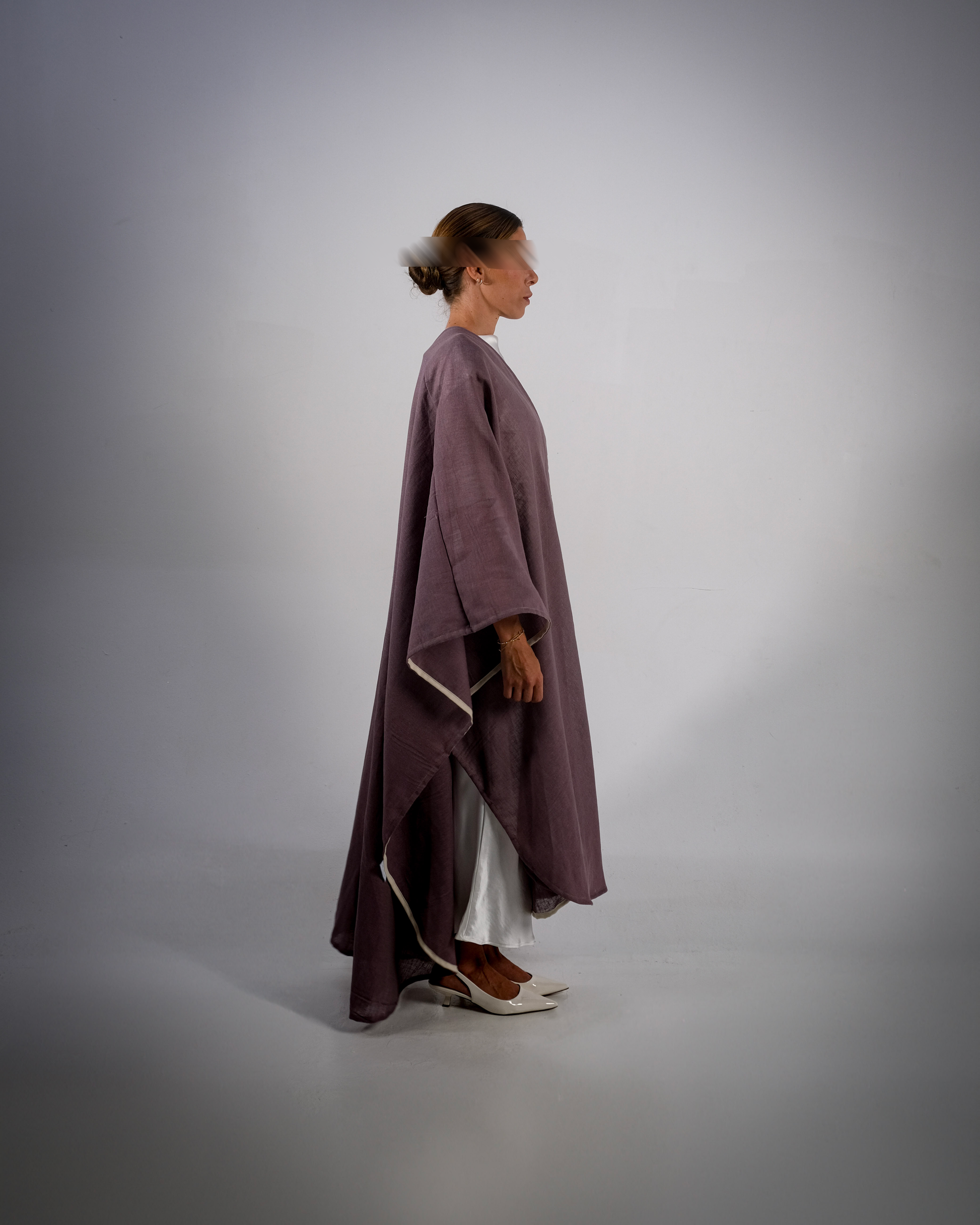 Plum Linen Abaya