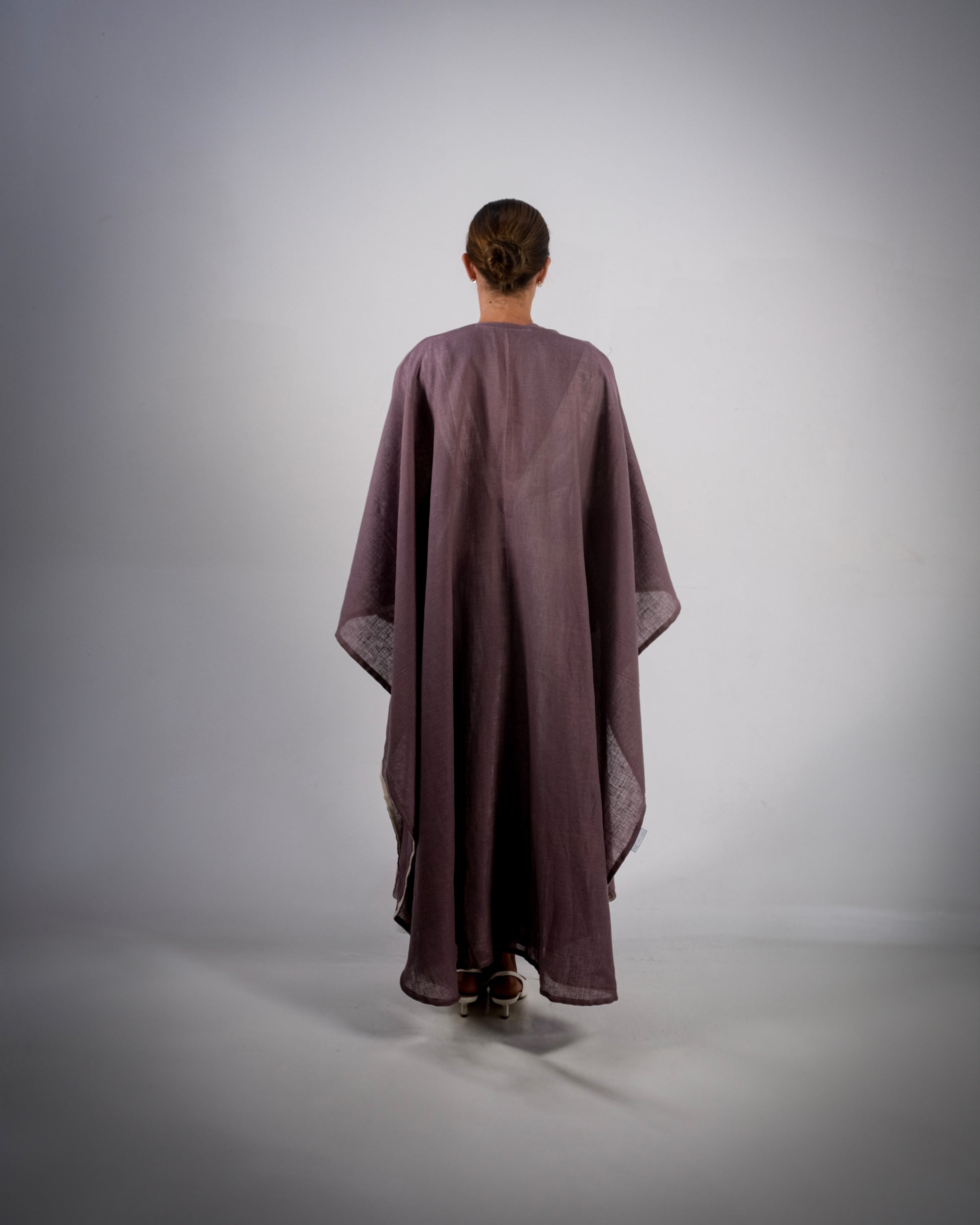Plum Linen Abaya