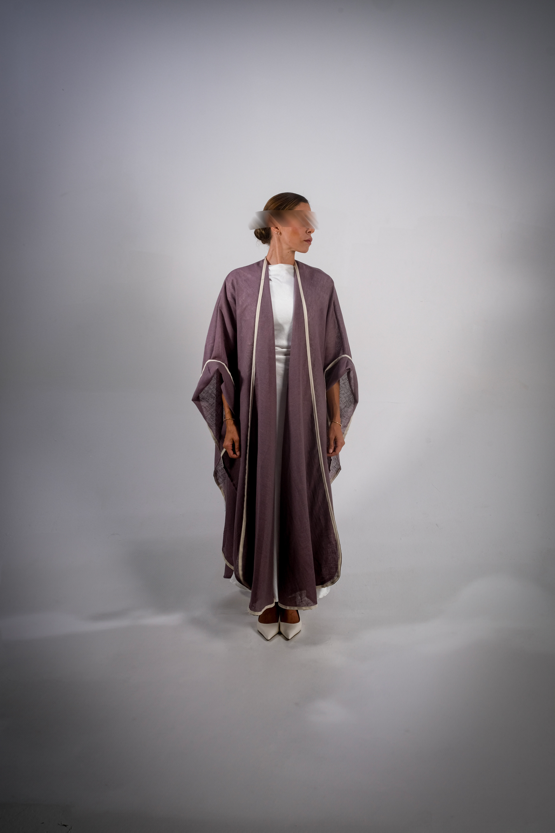 Plum Linen Abaya