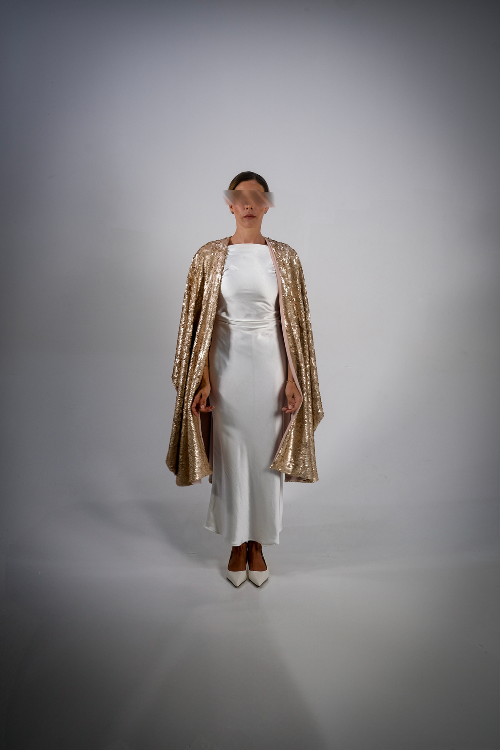 EMBER- Crème Sequin Open Abaya