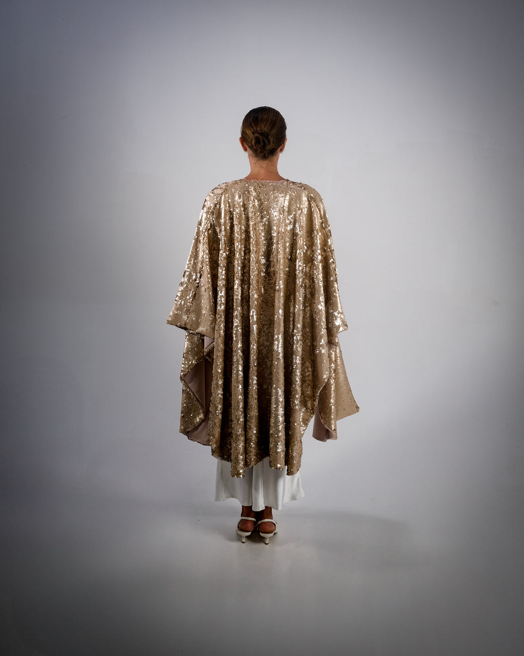 EMBER- Crème Sequin Open Abaya