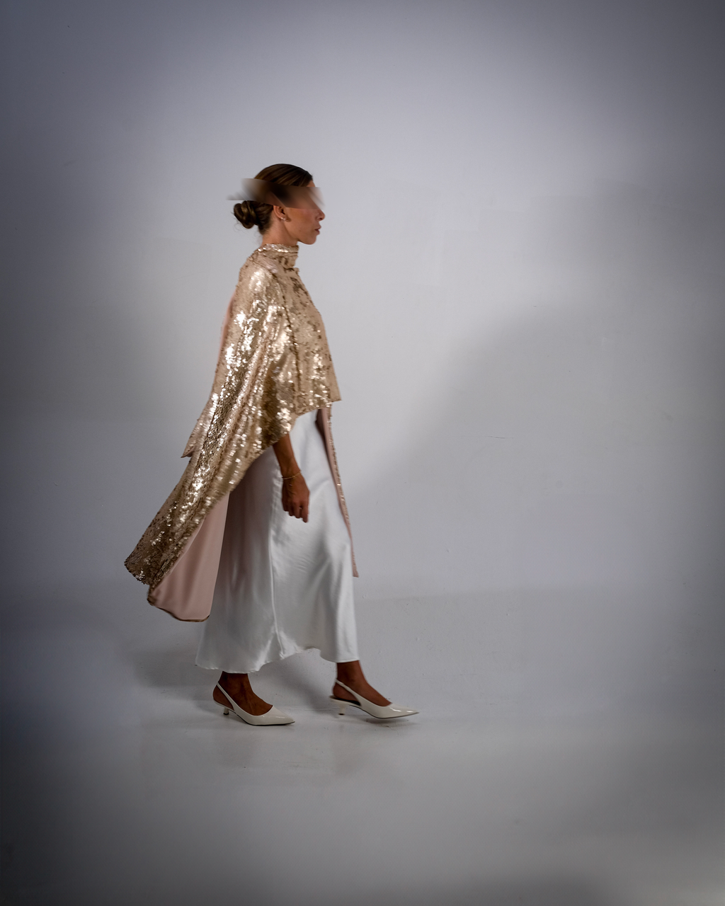 EMBER- Crème Sequin Open Abaya