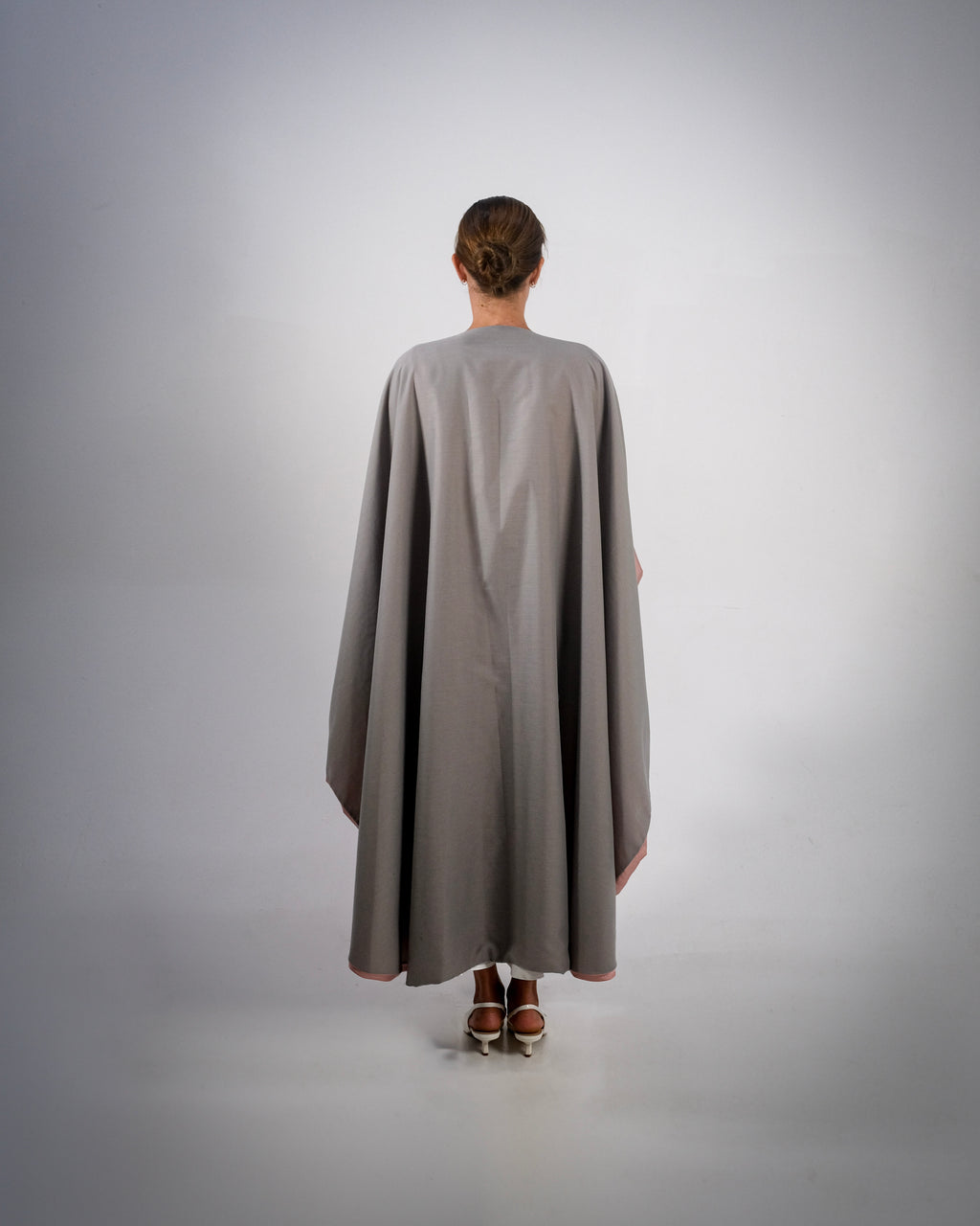 Dusty Pink Silky Satin Reversible Abaya