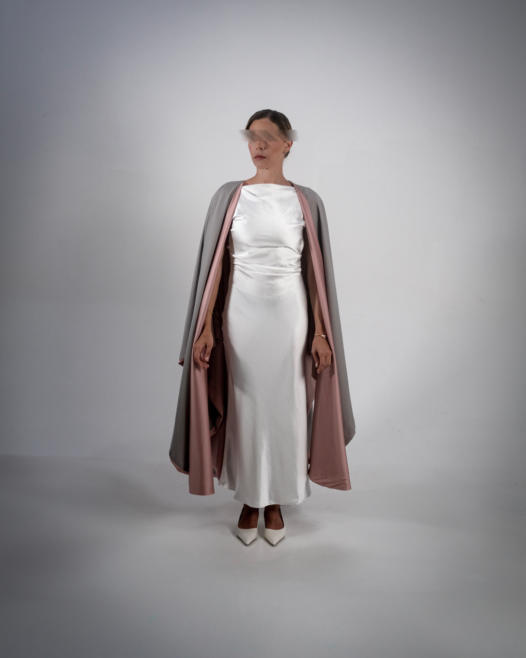Dusty Pink Silky Satin Reversible Abaya