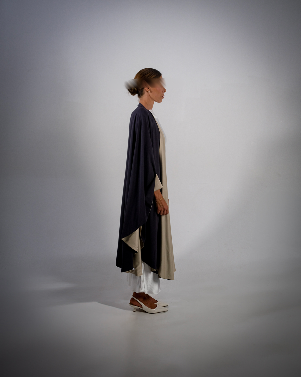 Shimmer Gold Silky Satin Reversible Abaya