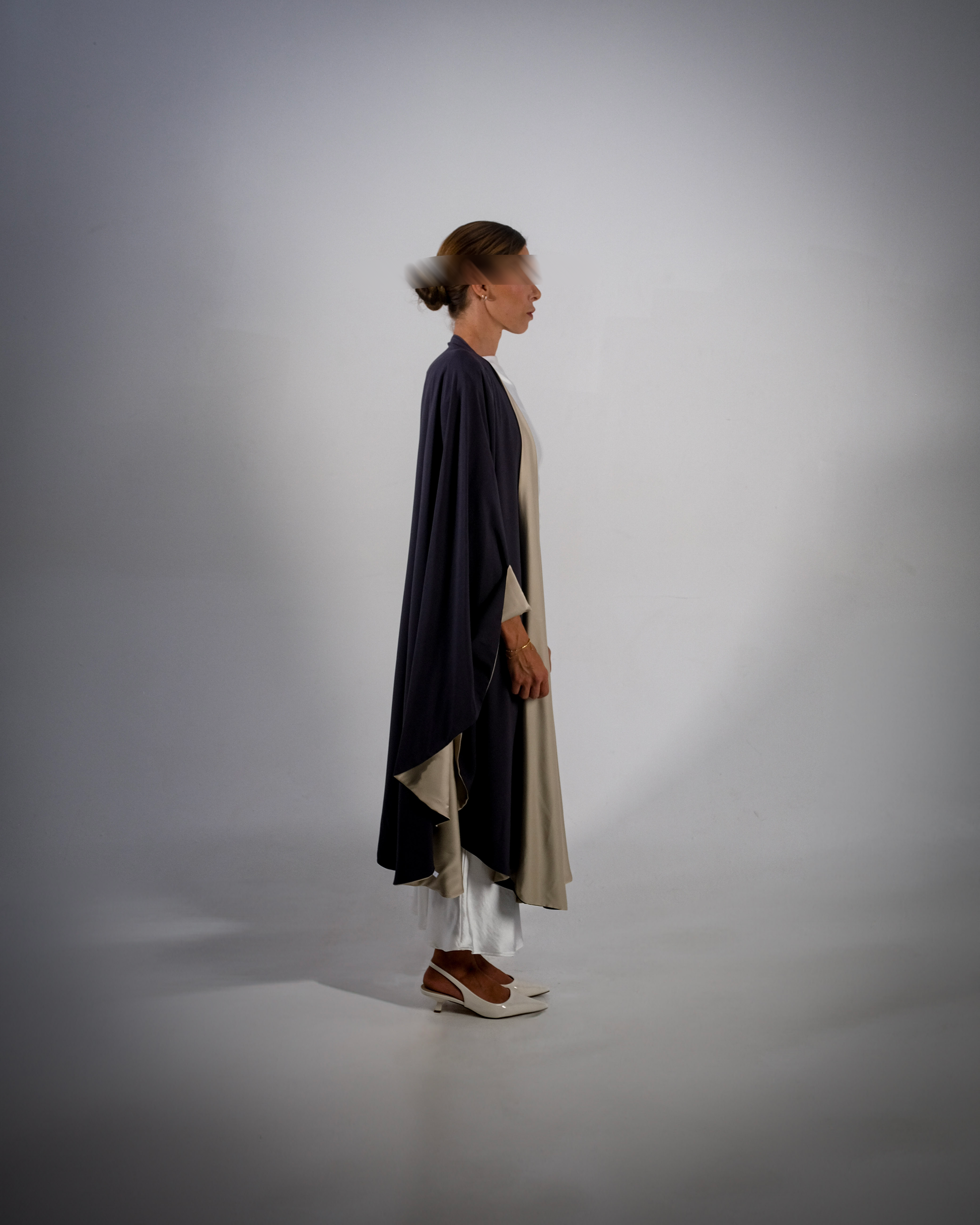 Shimmer Gold Silky Satin Reversible Abaya