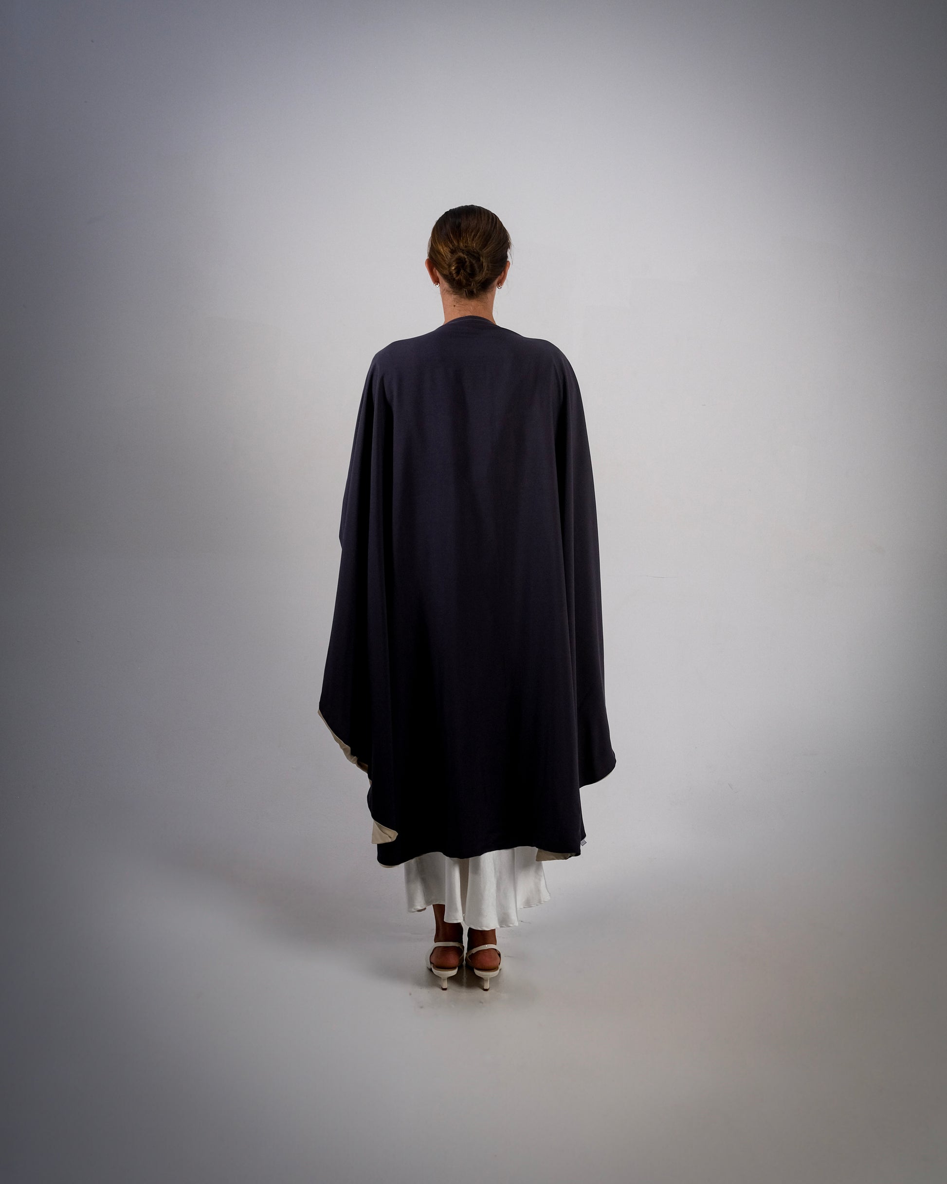 Shimmer Gold Silky Satin Reversible Abaya
