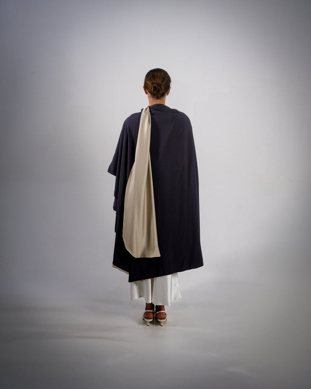 Shimmer Gold Silky Satin Reversible Abaya