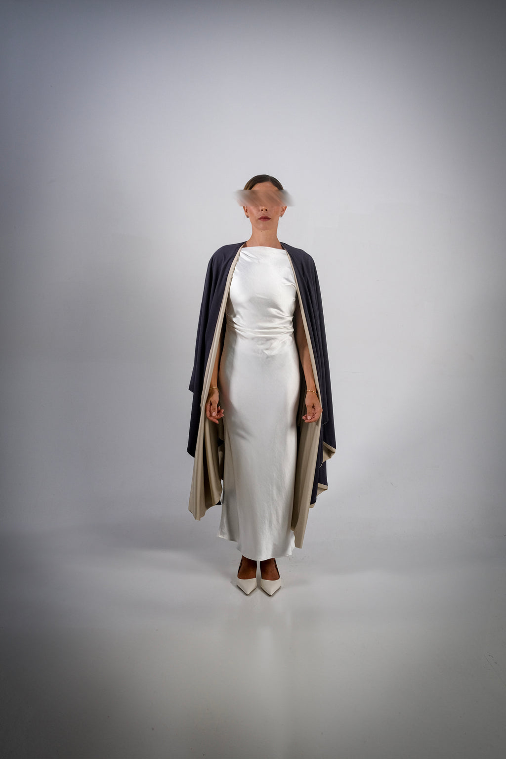 Shimmer Gold Silky Satin Reversible Abaya