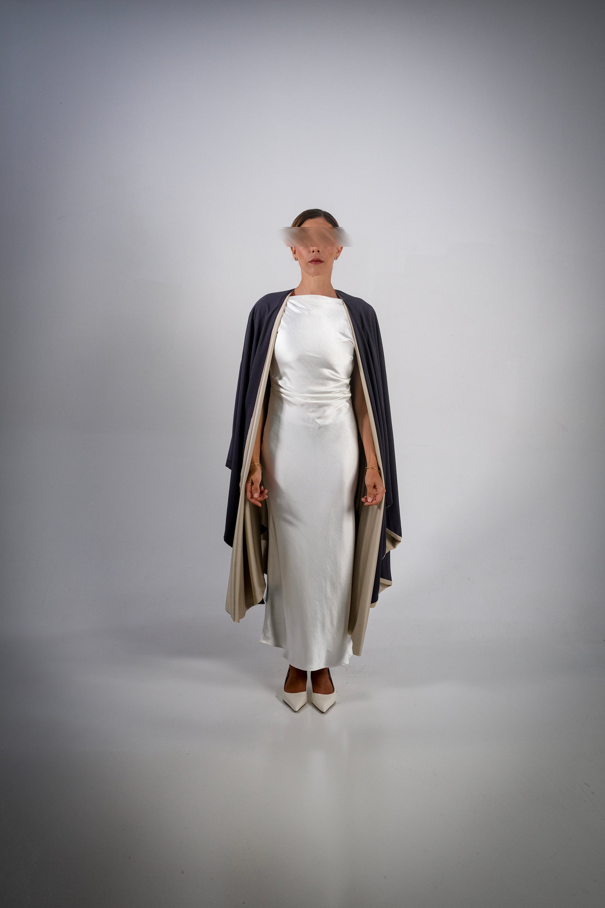 Shimmer Gold Silky Satin Reversible Abaya