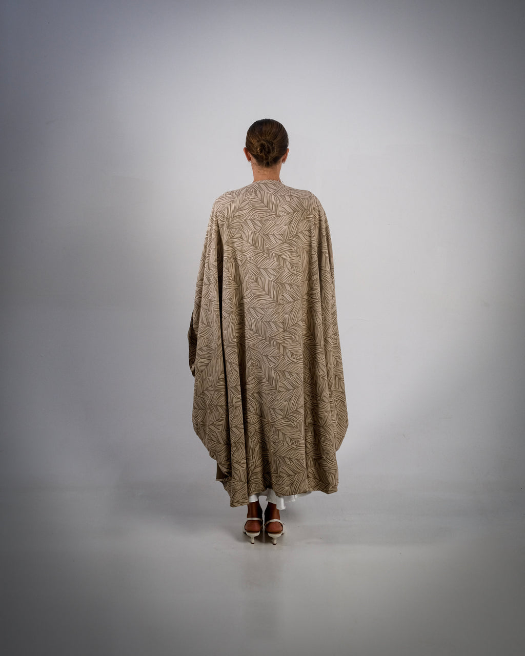 Olive Print Cotton Reversible Abaya