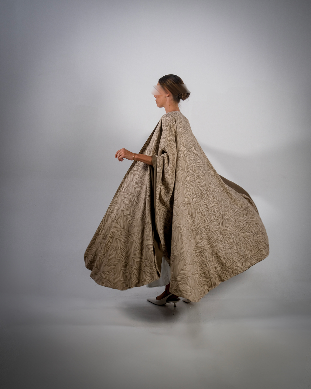 Olive Print Cotton Reversible Abaya