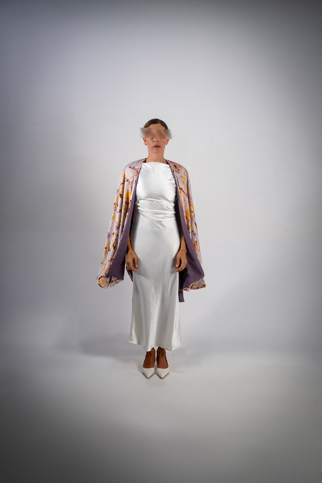 Printed Silky Satin Reversible Abaya - SOLD