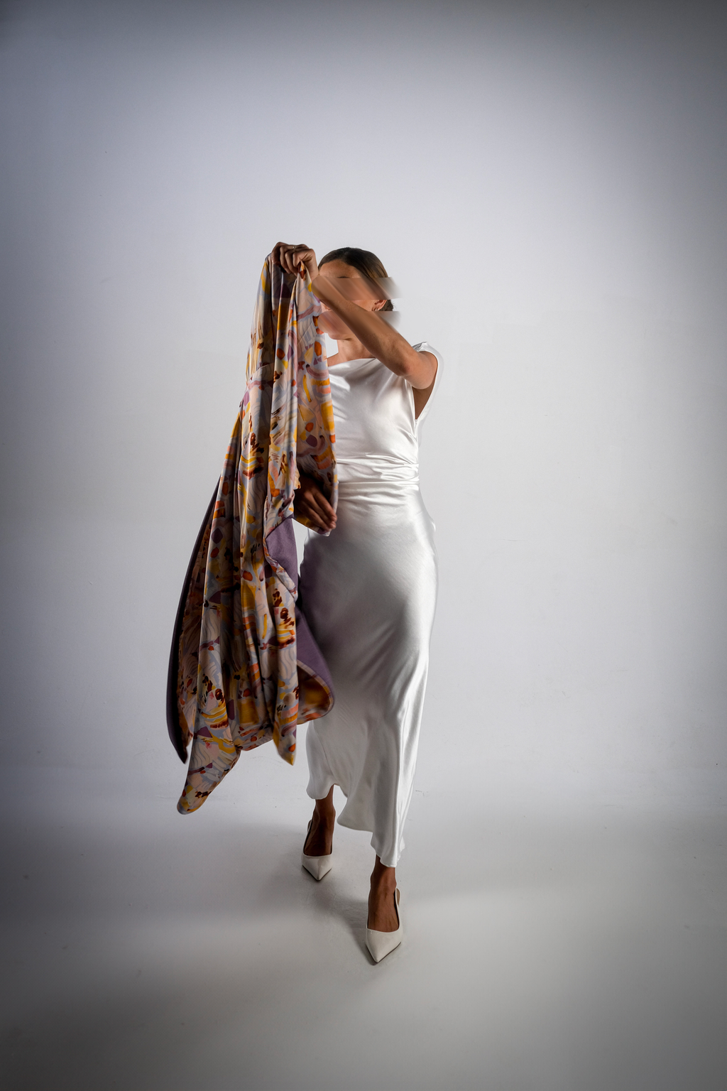 Printed Silky Satin Reversible Abaya - SOLD