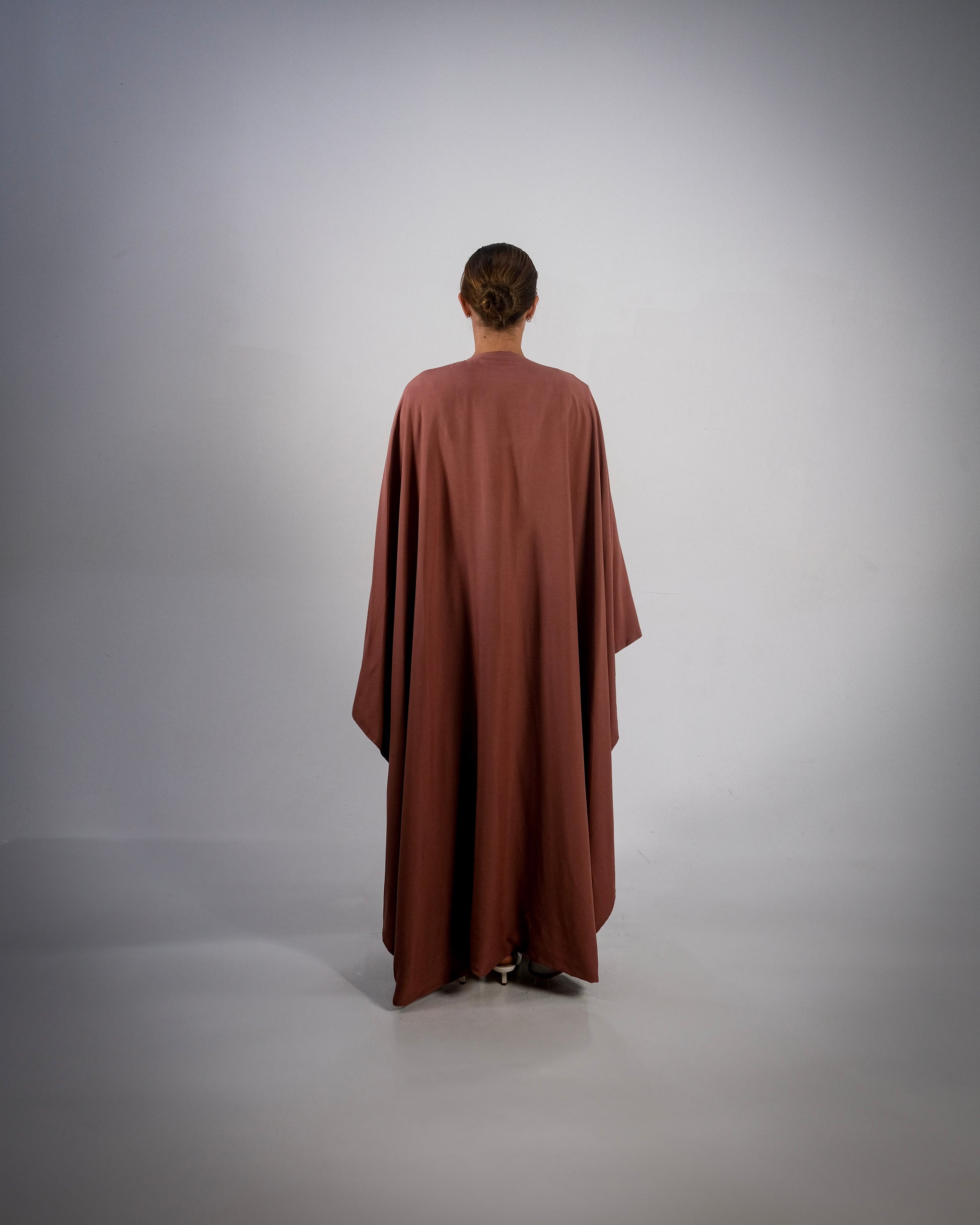 Silver Silky Satin Reversible Abaya