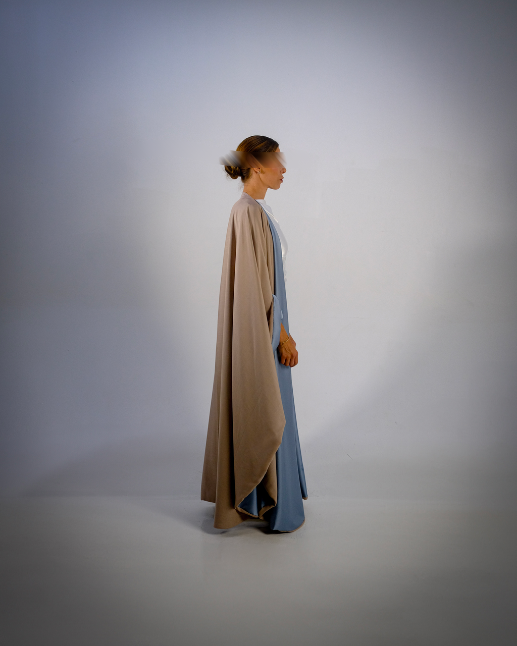 Ocean Blue Silky Satin Reversible Abaya