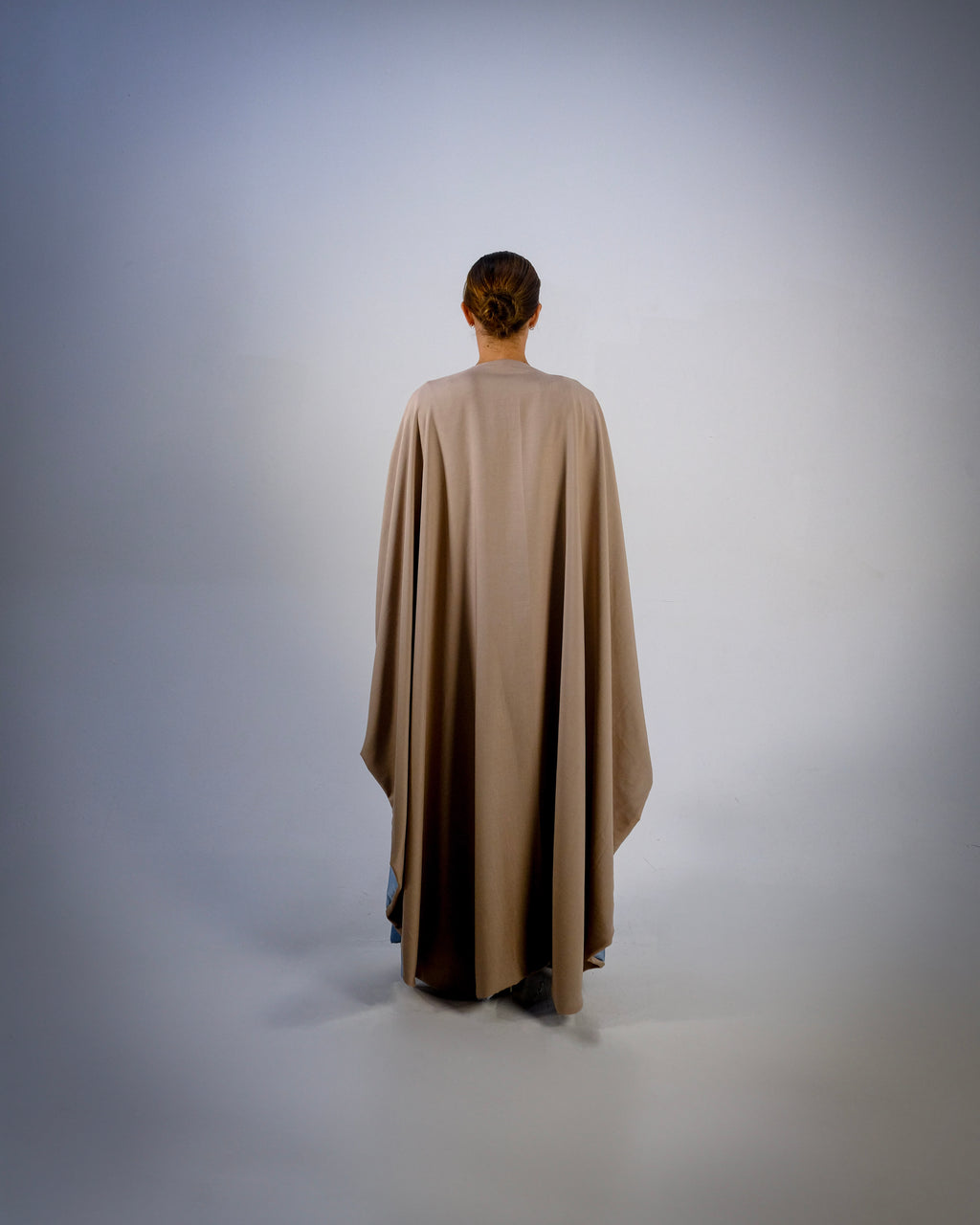 Ocean Blue Silky Satin Reversible Abaya
