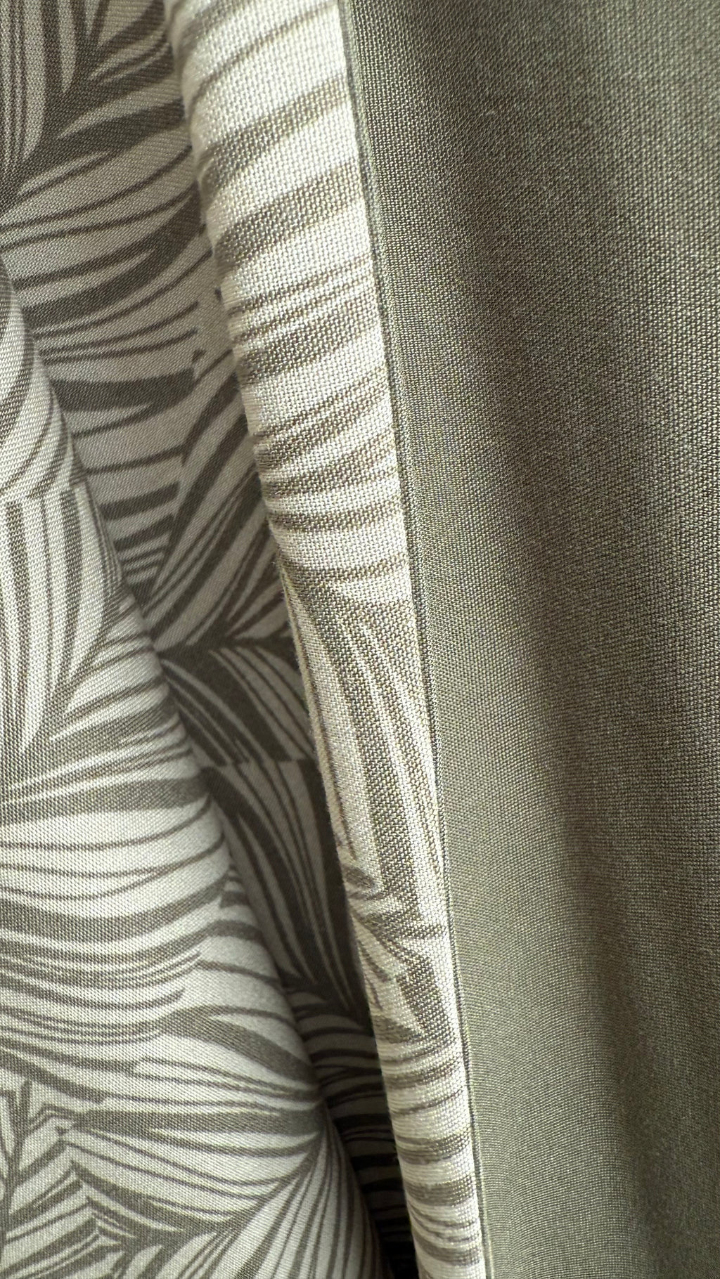 Olive Print Cotton Reversible Abaya